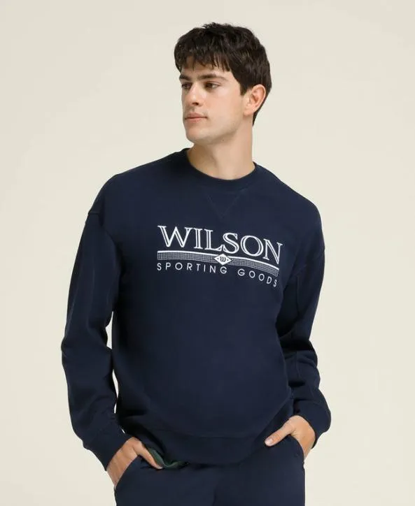 Sweatshirts Men Wilson Parkside Crew Classic Navy Bright White