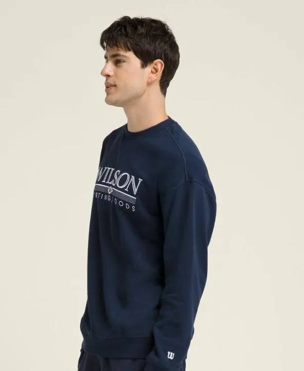 Sweatshirts Men Wilson Parkside Crew Classic Navy Bright White Sweatshirts Men Wilson Parkside Crew Classic Navy Bright White