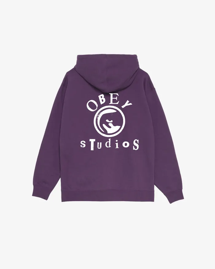 SWEATSHIRTS OBEY STUDIOS ICON PULLOVER Plum Perfect OBEY Clothing Men