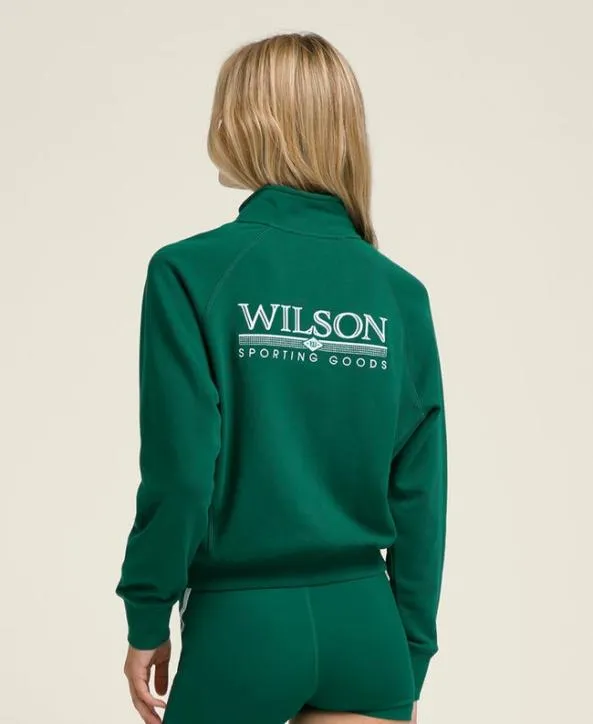 Sweatshirts Women Wilson Sideline HalfZip Club Green Sweatshirts Women Wilson Sideline HalfZip Club Green