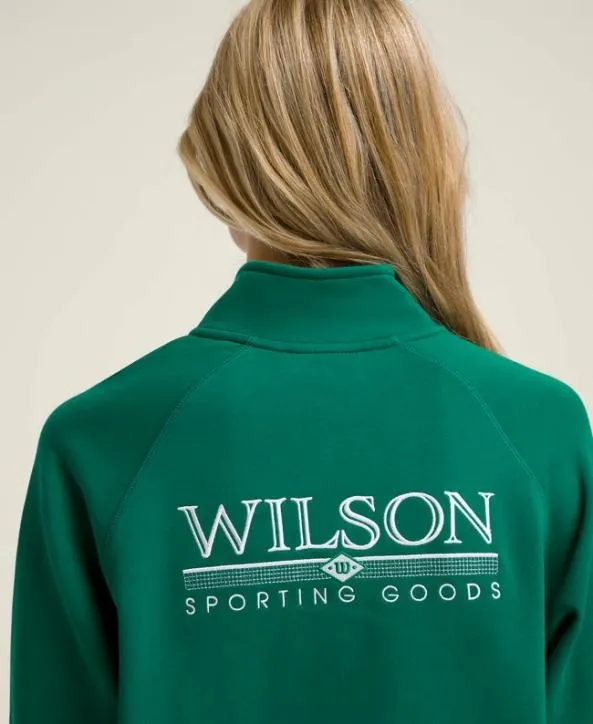 Sweatshirts Women Wilson Sideline HalfZip Club Green Sweatshirts Women Wilson Sideline HalfZip Club Green