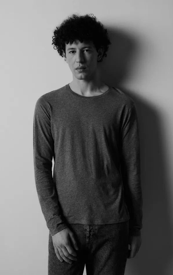 TShirt Decatur Heather Grey Men American Vintage Long Sleeve TShirts
