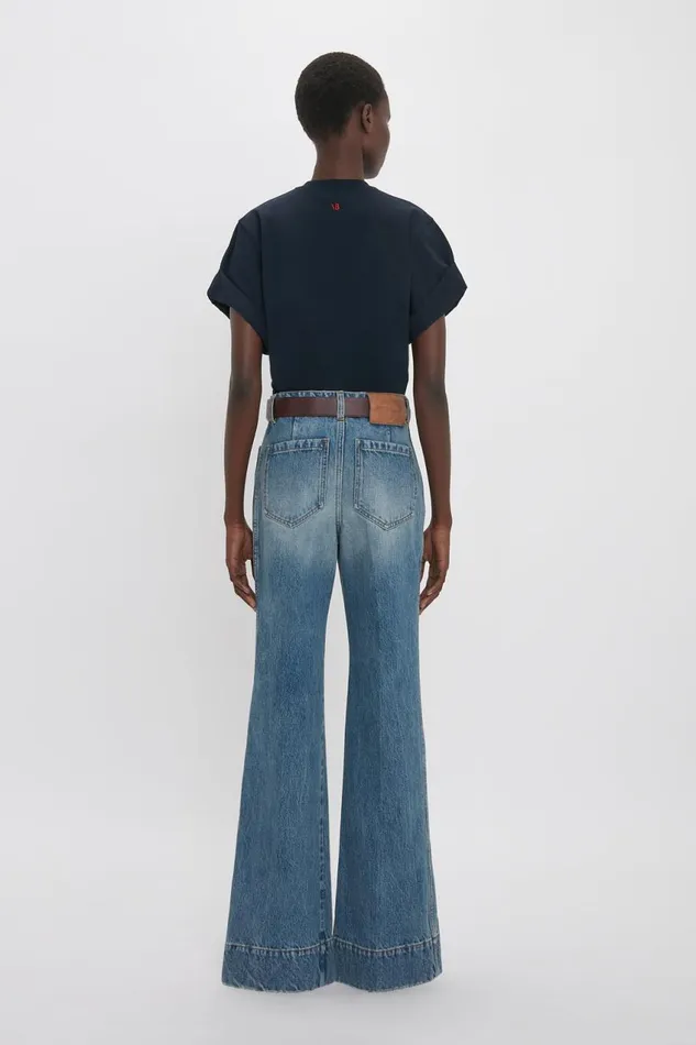 TShirts and Sweatshirts Women Victoria Beckham Asymmetric Relaxed Fit TShirt In Navy