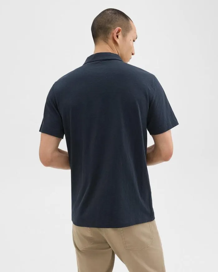 TShirts Polos Men Theory Bron Polo Shirt In Cosmos Slub Cotton Eclipse TShirts Polos Men Theory Bron Polo Shirt In Cosmos Slub Cotton Eclipse