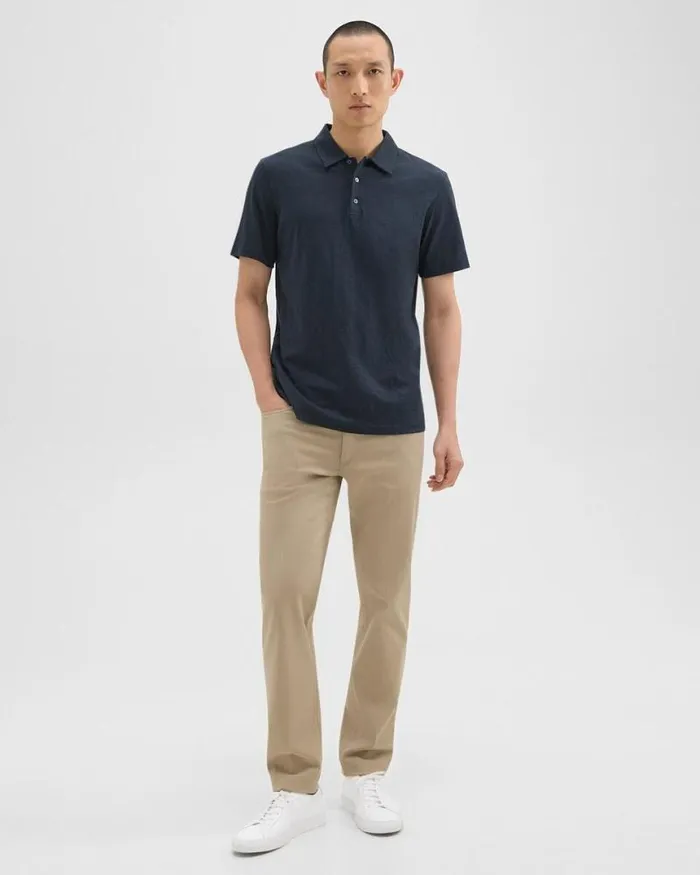 TShirts Polos Men Theory Bron Polo Shirt In Cosmos Slub Cotton Eclipse TShirts Polos Men Theory Bron Polo Shirt In Cosmos Slub Cotton Eclipse