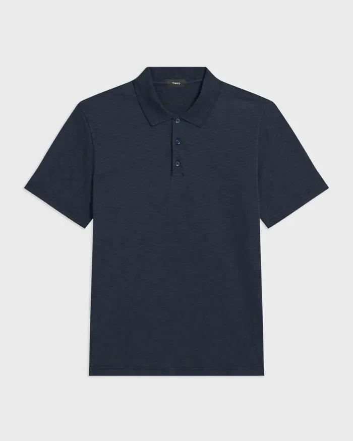 TShirts Polos Men Theory Bron Polo Shirt In Cosmos Slub Cotton Eclipse TShirts Polos Men Theory Bron Polo Shirt In Cosmos Slub Cotton Eclipse