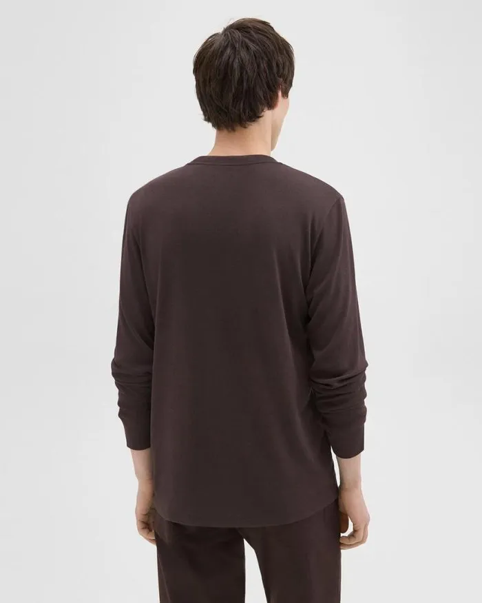 TShirts Polos Men Theory Essential LongSleeve Tee In Anemone Modal Jersey Hickory TShirts Polos Men Theory Essential LongSleeve Tee In Anemone Modal Jersey Hickory
