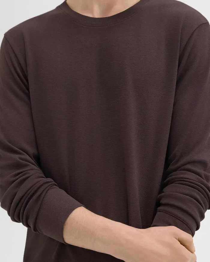 TShirts Polos Men Theory Essential LongSleeve Tee In Anemone Modal Jersey Hickory TShirts Polos Men Theory Essential LongSleeve Tee In Anemone Modal Jersey Hickory