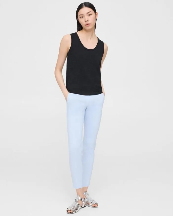TShirts Tank Tops Women Theory Easy Tank Top In Organic Slub Cotton Black TShirts Tank Tops Women Theory Easy Tank Top In Organic Slub Cotton Black
