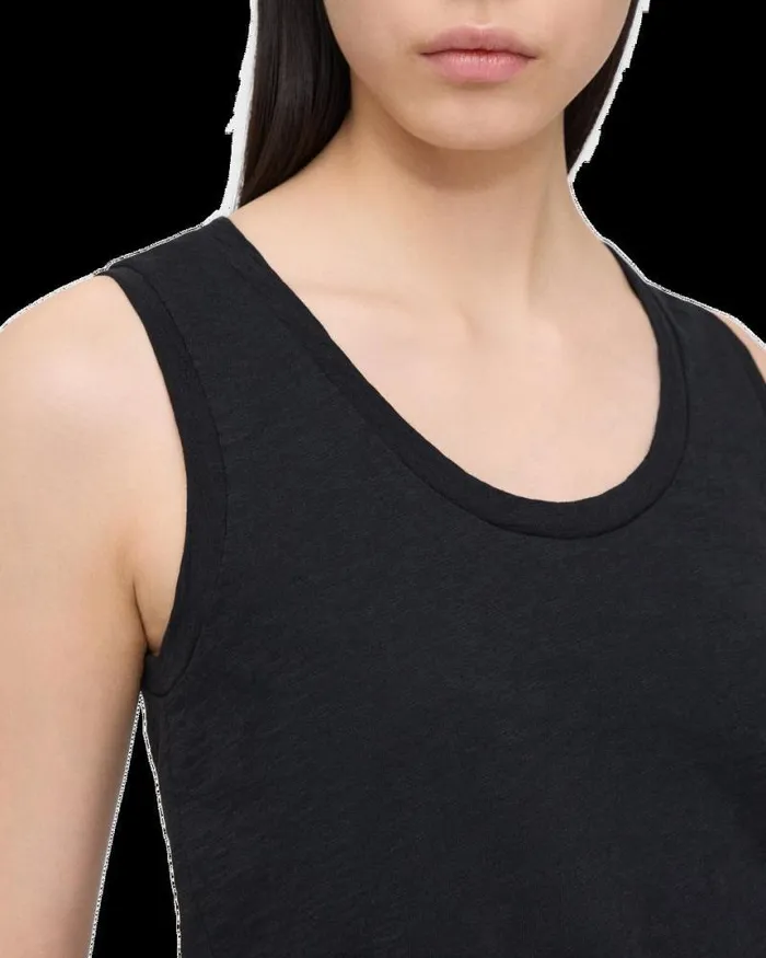 TShirts Tank Tops Women Theory Easy Tank Top In Organic Slub Cotton Black TShirts Tank Tops Women Theory Easy Tank Top In Organic Slub Cotton Black