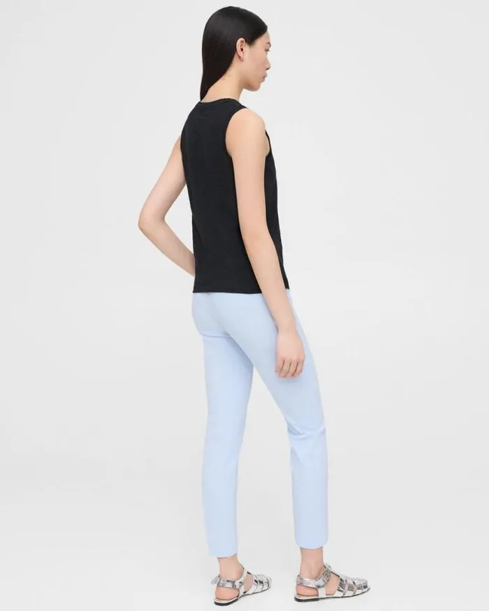 TShirts Tank Tops Women Theory Easy Tank Top In Organic Slub Cotton Black TShirts Tank Tops Women Theory Easy Tank Top In Organic Slub Cotton Black