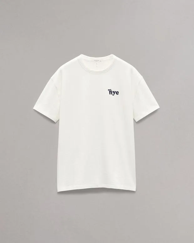 TShirts Women Rag and Bone Nyc Boyfriend TShirt Ivory Multi