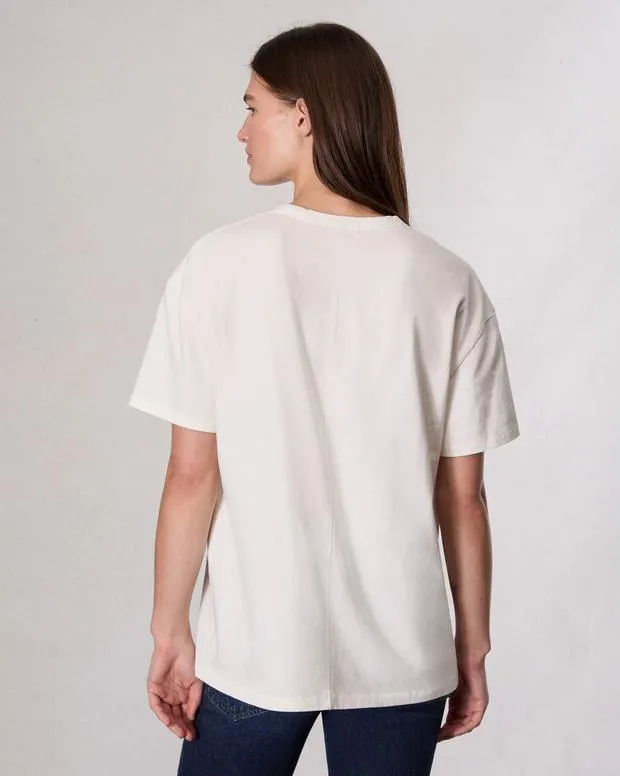 TShirts Women Rag and Bone Nyc Boyfriend TShirt Ivory Multi