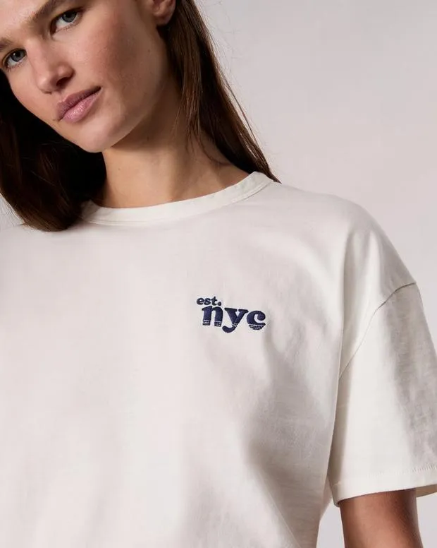 TShirts Women Rag and Bone Nyc Boyfriend TShirt Ivory Multi