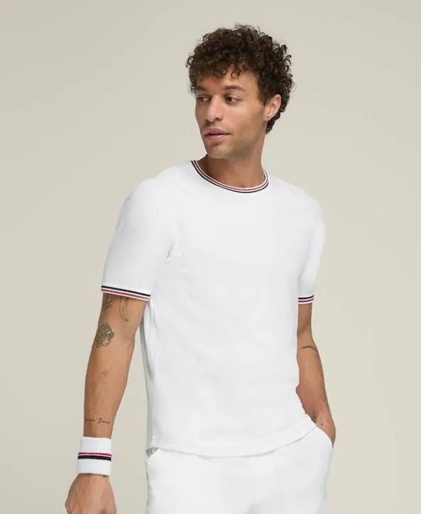 Tanks and TShirts Men Wilson Court Performance Crew Bright White