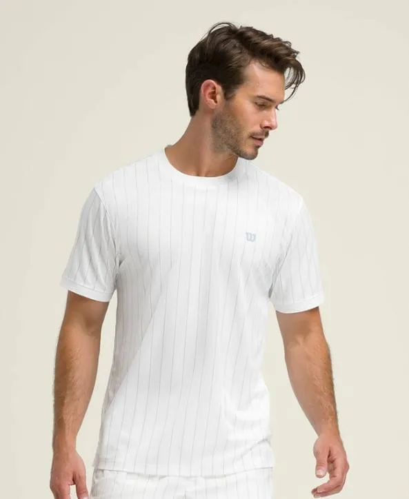 Tanks and TShirts Men Wilson Roy Performance Tee Snow White Blue Fog