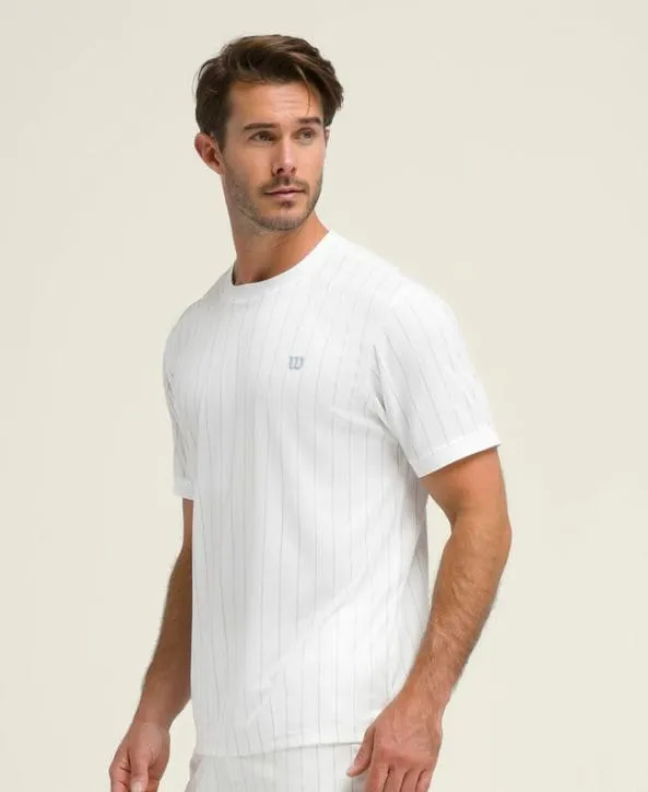 Tanks and TShirts Men Wilson Roy Performance Tee Snow White Blue Fog