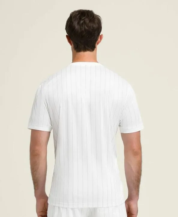Tanks and TShirts Men Wilson Roy Performance Tee Snow White Blue Fog