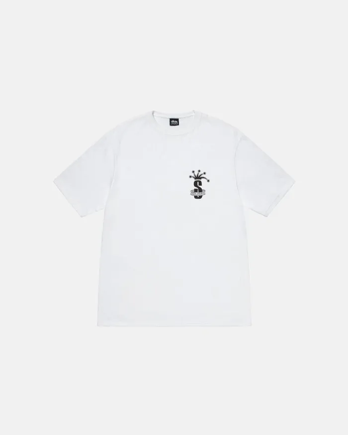Tees MenWomen Stussy CROWN BAND TEE White