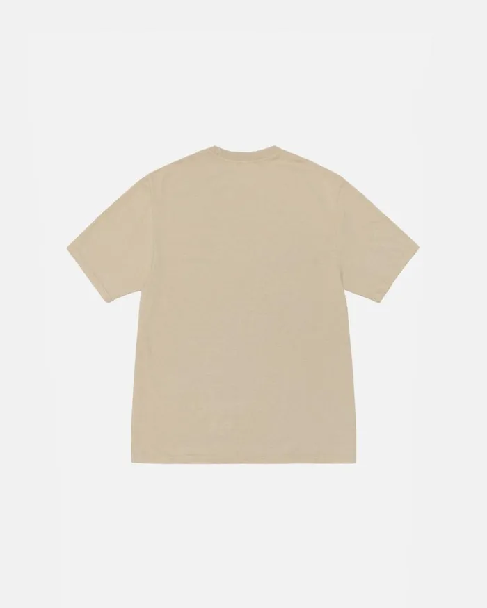 Tees MenWomen Stussy RASTA LION TEE PIGMENT DYED Khaki