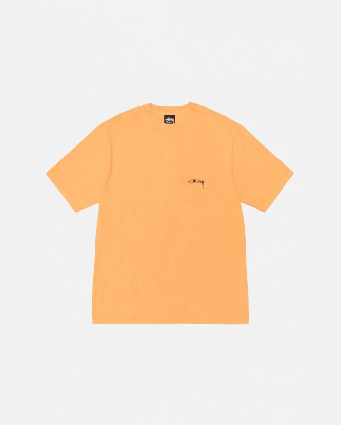 Tees MenWomen Stussy SMOOTH STOCK TEE PIGMENT DYED Orange