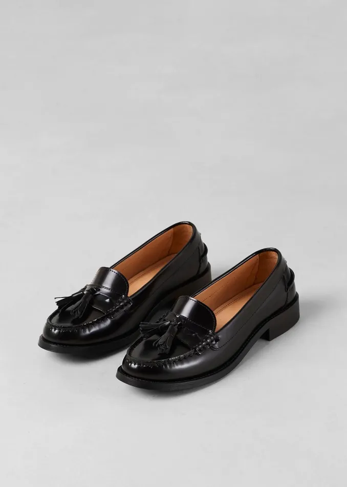 The Frankie Shop Alohas Terrane Leather Loafers 8211 Black 8211 Women