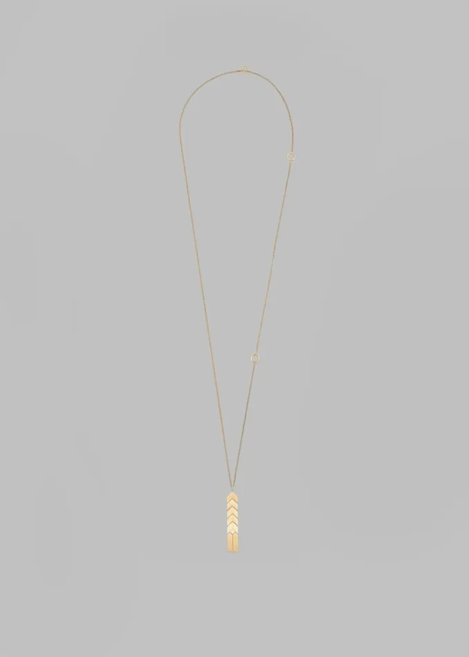 The Frankie Shop Bevza Flat Spikelet Pendant 8211 Gold 8211 Women