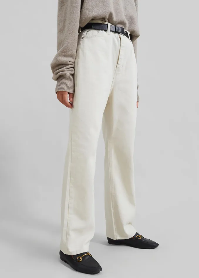 The Frankie Shop Bottoms Bexley Jeans 8211 Cream 8211 Women