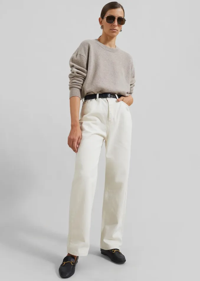 The Frankie Shop Bottoms Bexley Jeans 8211 Cream 8211 Women