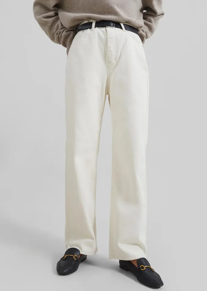 The Frankie Shop Bottoms Bexley Jeans 8211 Cream 8211 Women
