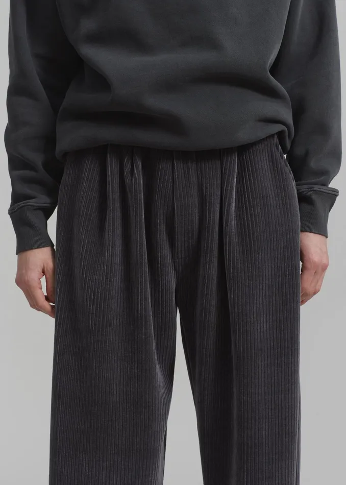 The Frankie Shop Bottoms Declan Corduroy Pants 8211 Charcoal 8211 Men