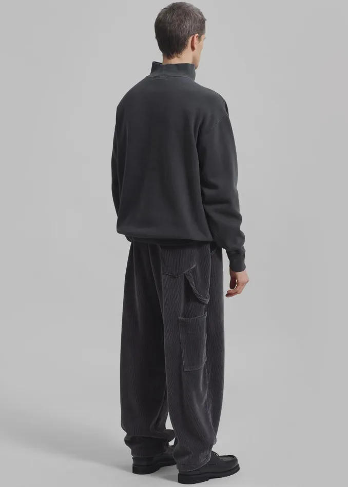 The Frankie Shop Bottoms Declan Corduroy Pants 8211 Charcoal 8211 Men