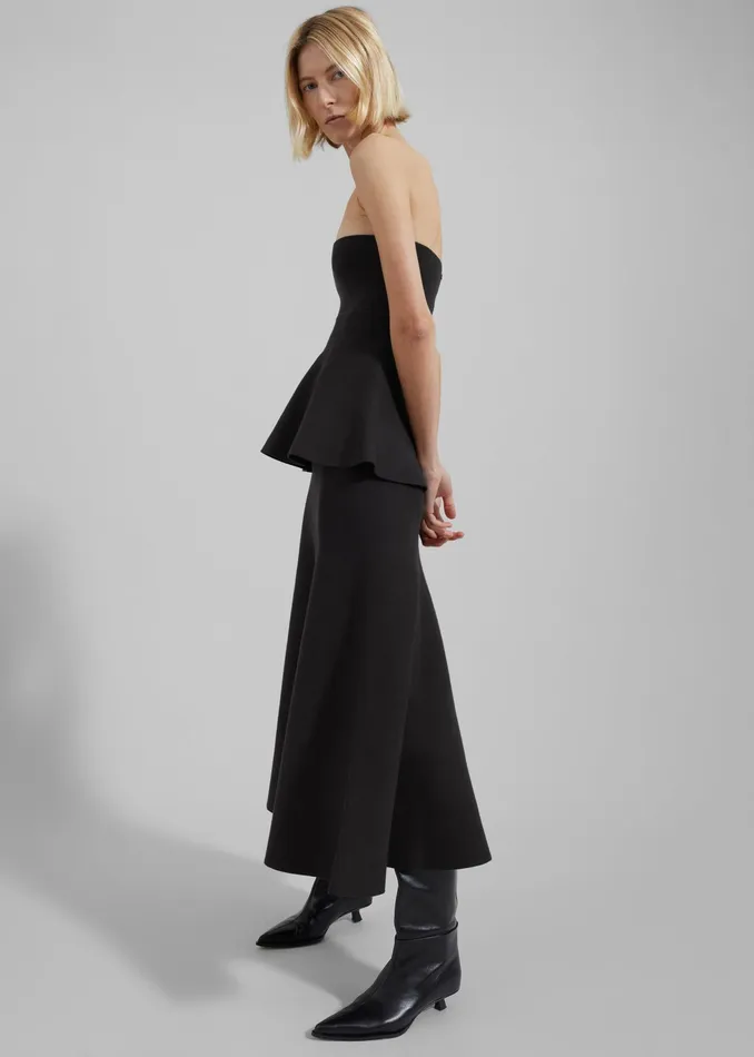 The Frankie Shop Bottoms Gabrielle Knit Midi Skirt 8211 Black 8211 Women