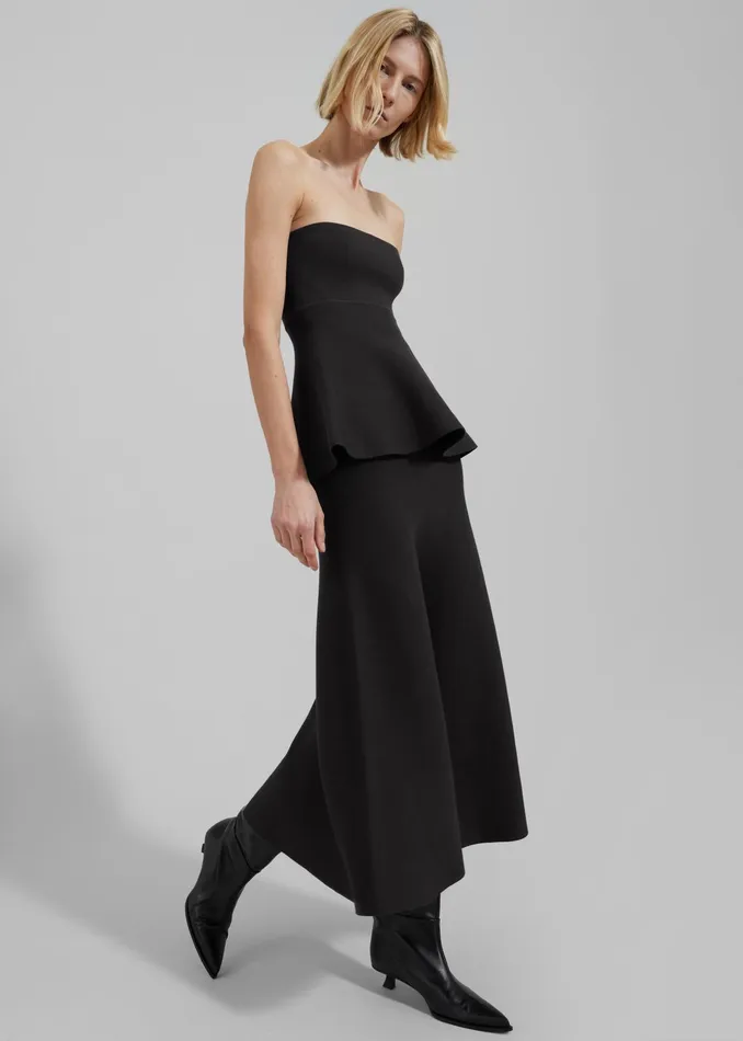 The Frankie Shop Bottoms Gabrielle Knit Midi Skirt 8211 Black 8211 Women