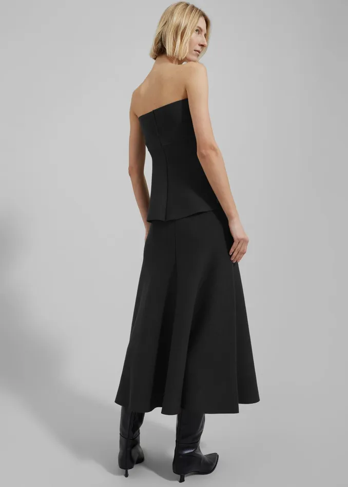 The Frankie Shop Bottoms Gabrielle Knit Midi Skirt 8211 Black 8211 Women