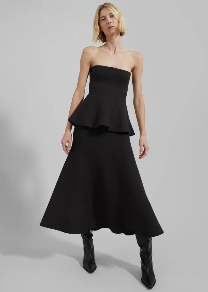 The Frankie Shop Bottoms Gabrielle Knit Midi Skirt 8211 Black 8211 Women
