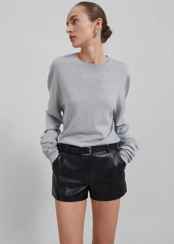 The Frankie Shop Bottoms Kate Faux Leather Shorts 8211 Black 8211 Women