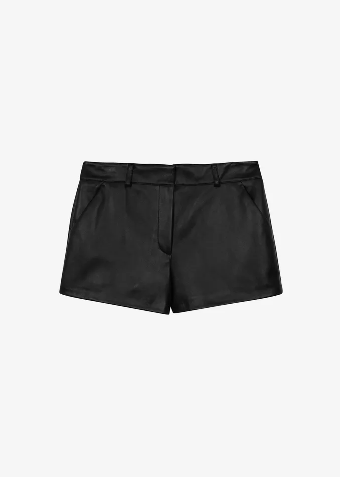 The Frankie Shop Bottoms Kate Faux Leather Shorts 8211 Black 8211 Women