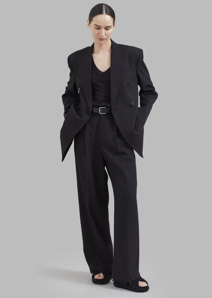 The Frankie Shop Bottoms Nessi Pintuck Trousers 8211 Black 8211 Women
