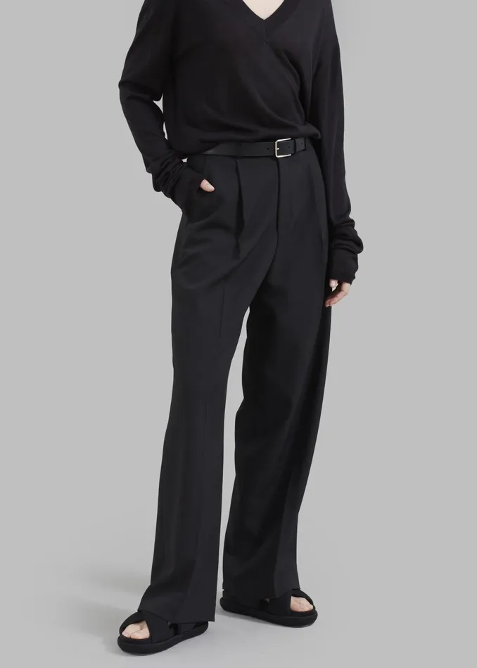 The Frankie Shop Bottoms Nessi Pintuck Trousers 8211 Black 8211 Women