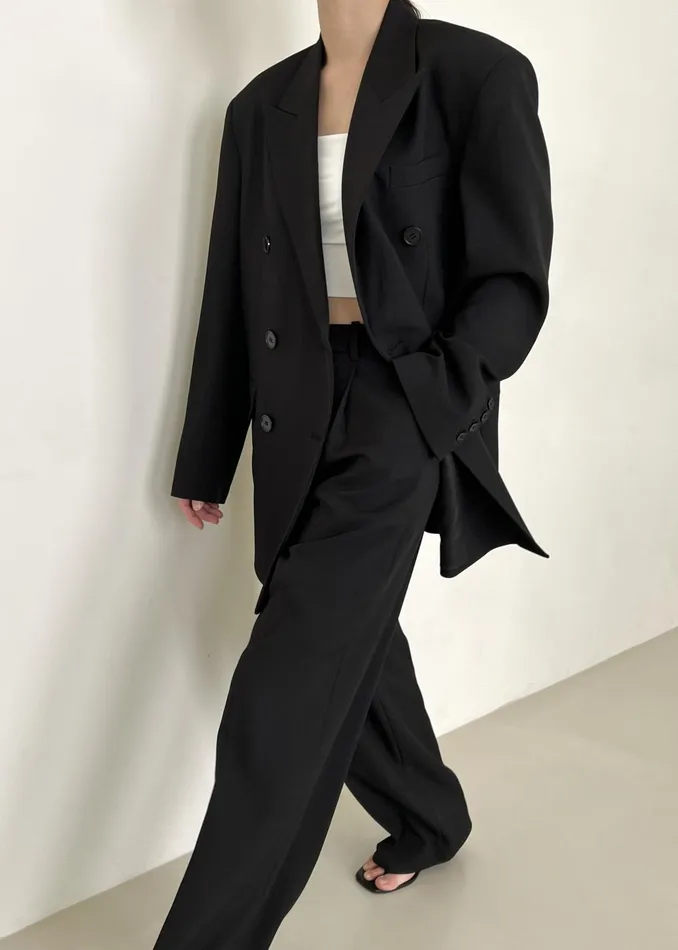 The Frankie Shop Bottoms Nessi Pintuck Trousers 8211 Black 8211 Women