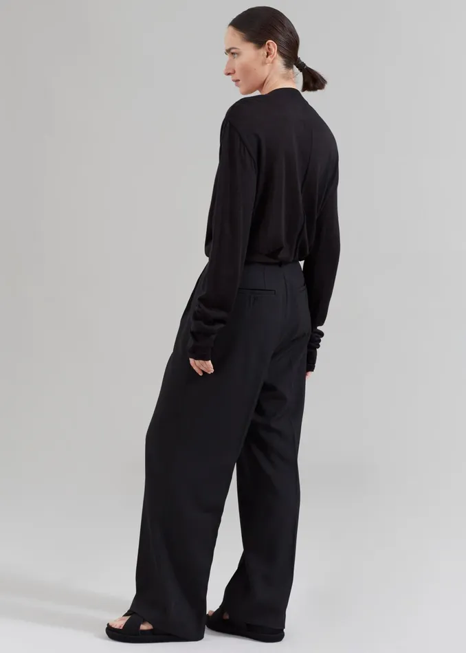 The Frankie Shop Bottoms Nessi Pintuck Trousers 8211 Black 8211 Women