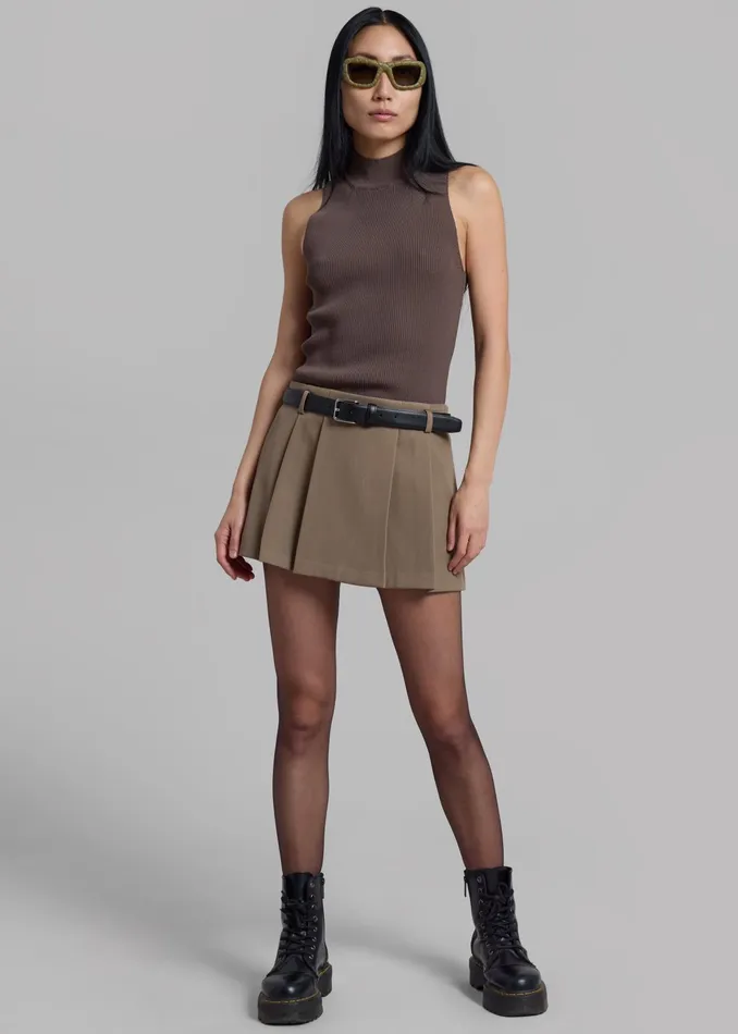 The Frankie Shop Bottoms Nysa Mini Skirt 8211 Latte 8211 Women