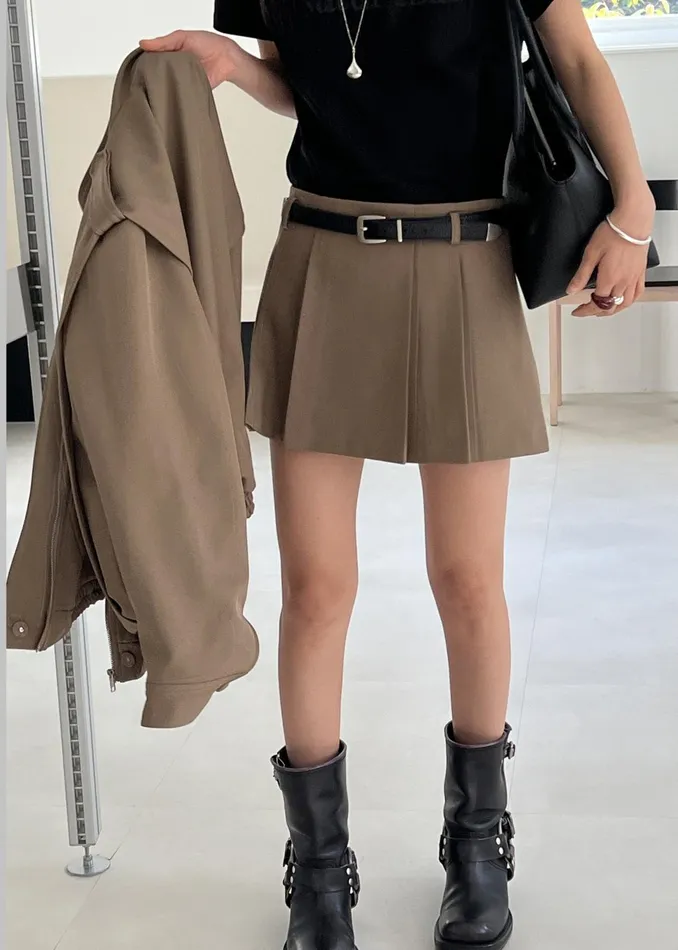 The Frankie Shop Bottoms Nysa Mini Skirt 8211 Latte 8211 Women