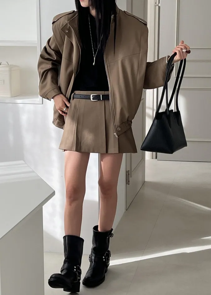 The Frankie Shop Bottoms Nysa Mini Skirt 8211 Latte 8211 Women