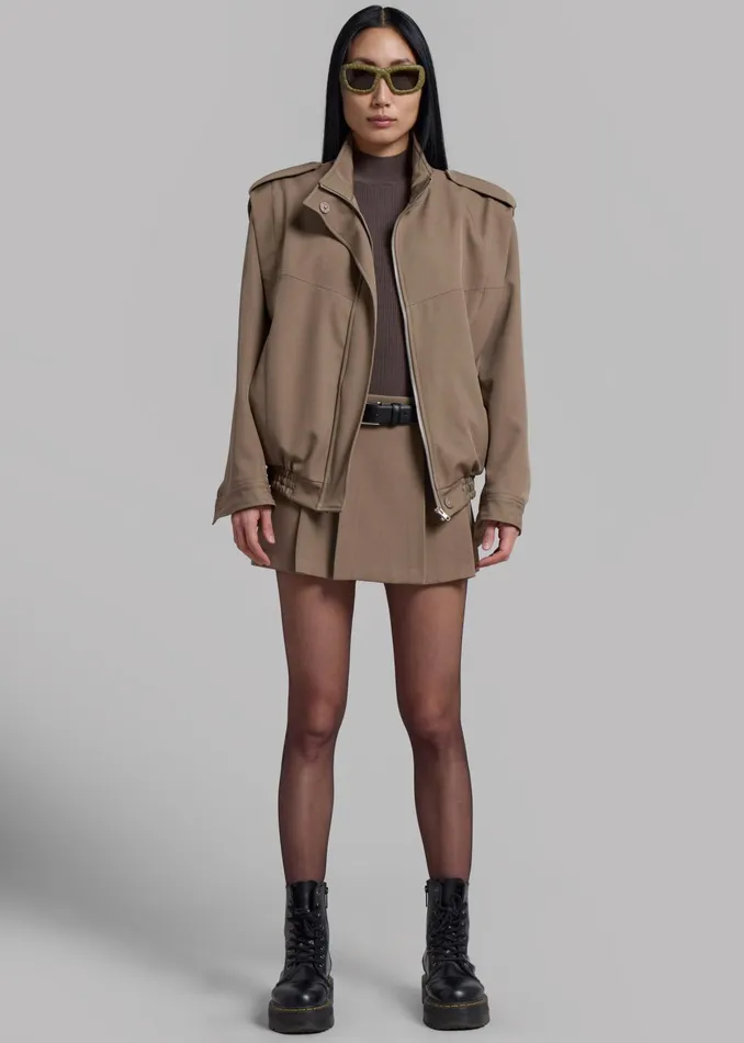 The Frankie Shop Bottoms Nysa Mini Skirt 8211 Latte 8211 Women