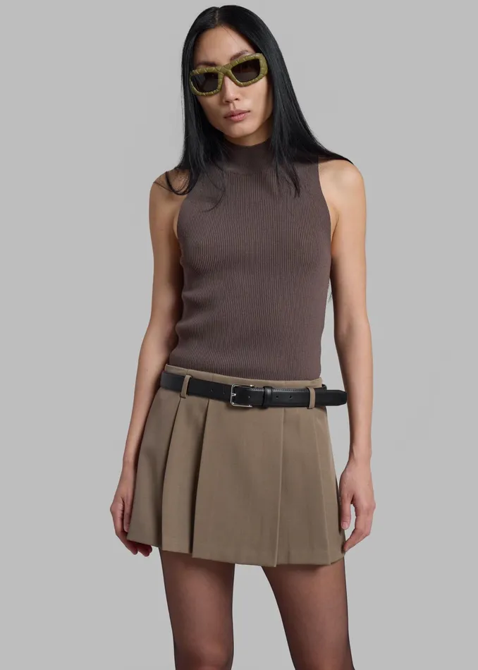 The Frankie Shop Bottoms Nysa Mini Skirt 8211 Latte 8211 Women