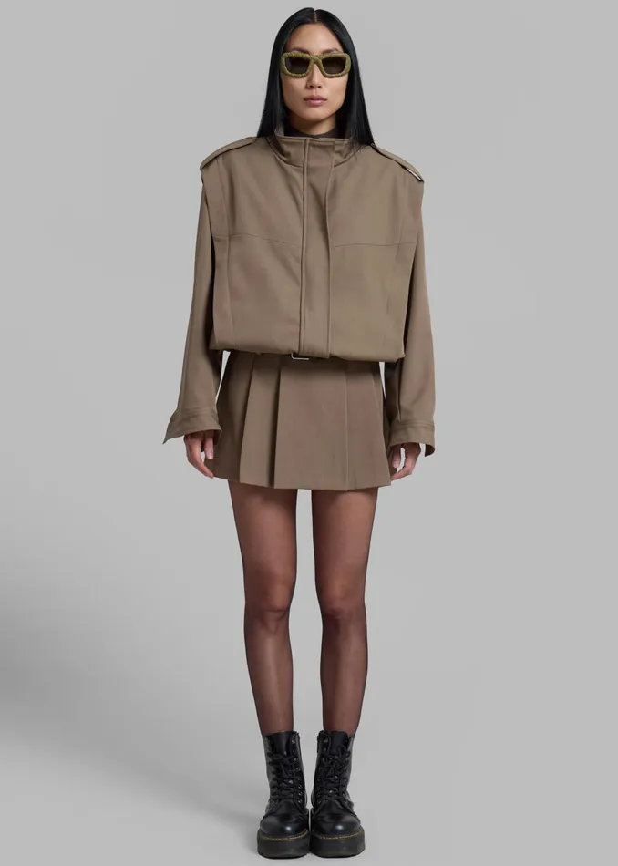 The Frankie Shop Bottoms Nysa Mini Skirt 8211 Latte 8211 Women