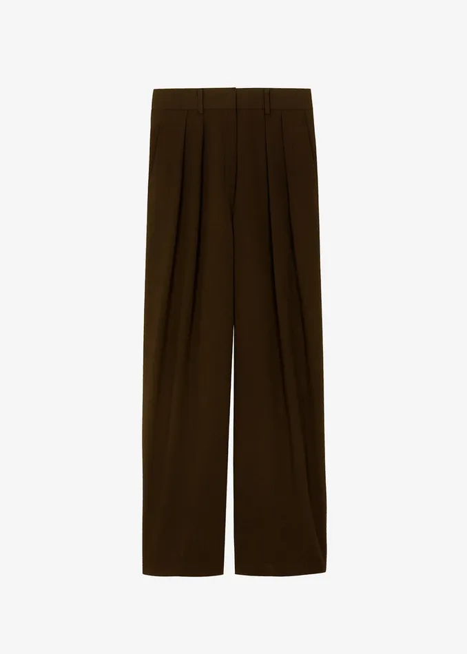 The Frankie Shop Bottoms Tansy Pleated Trousers 8211 Chocolate 8211 Women