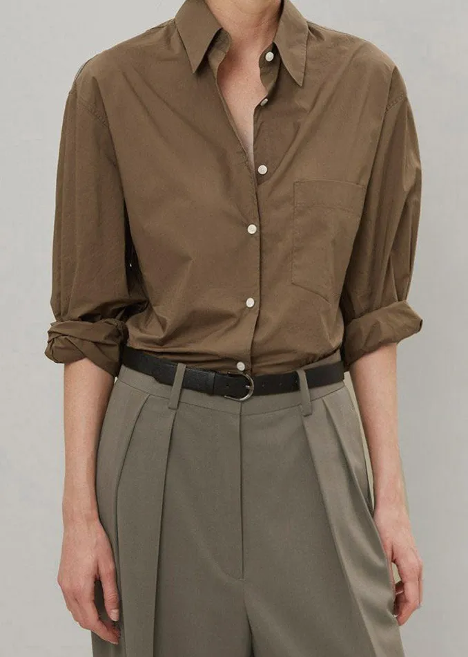 The Frankie Shop Bottoms Tansy Pleated Trousers 8211 Olive 8211 Women